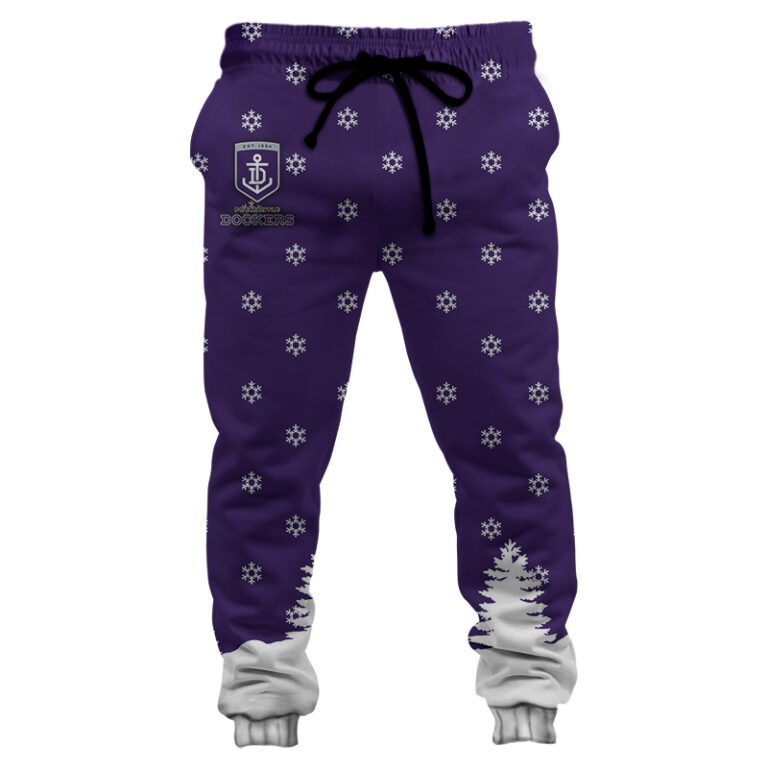 AFL Fremantle Dockers Christmas | Custom Name & Number | Hoodie/Zip/T-Shirt/Polo/Knitted Sweaters/Long Paint