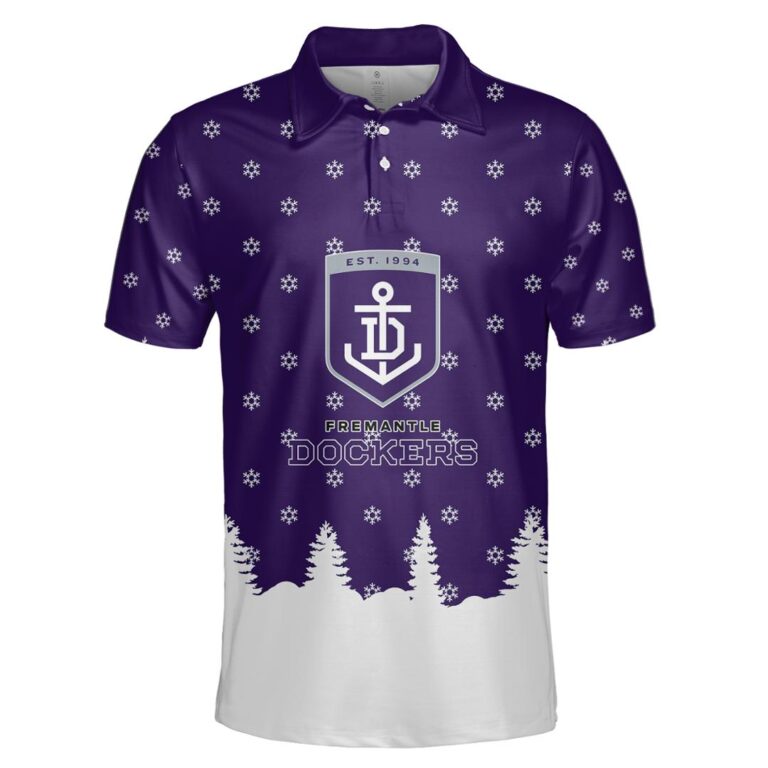 AFL Fremantle Dockers Christmas | Custom Name & Number | Hoodie/Zip/T-Shirt/Polo/Knitted Sweaters/Long Paint