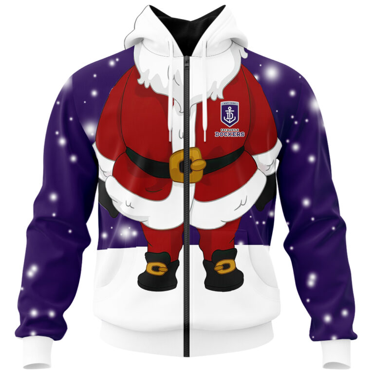 AFL Fremantle Dockers Christmas | Custom Name & Number | Hoodie/Zip/T-Shirt/Polo/Knitted Sweaters