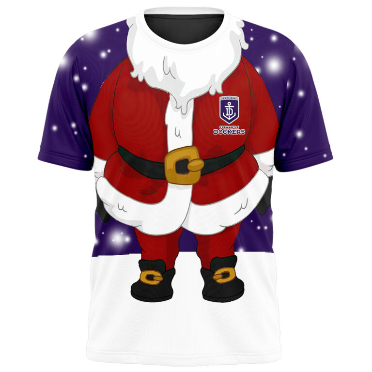 AFL Fremantle Dockers Christmas | Custom Name & Number | Hoodie/Zip/T-Shirt/Polo/Knitted Sweaters