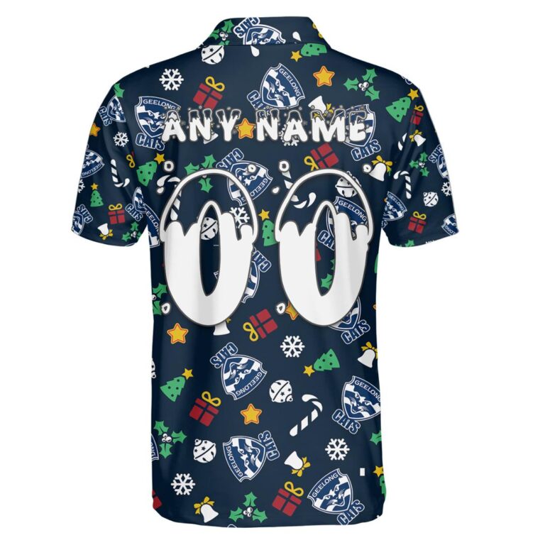 AFL Geelong Cats Christmas | Custom Name & Number | Hoodie/Zip/T-Shirt/Polo/Knitted Sweaters
