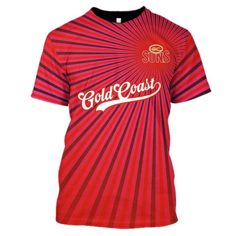 AFL Gold Coast Suns | Custom Name & Number | Hoodie/Zip/T-Shirt/Long Sleeve