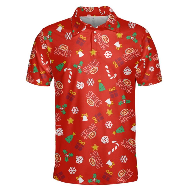 AFL Gold Coast Suns Christmas | Custom Name & Number | Hoodie/Zip/T-Shirt/Polo/Knitted Sweaters