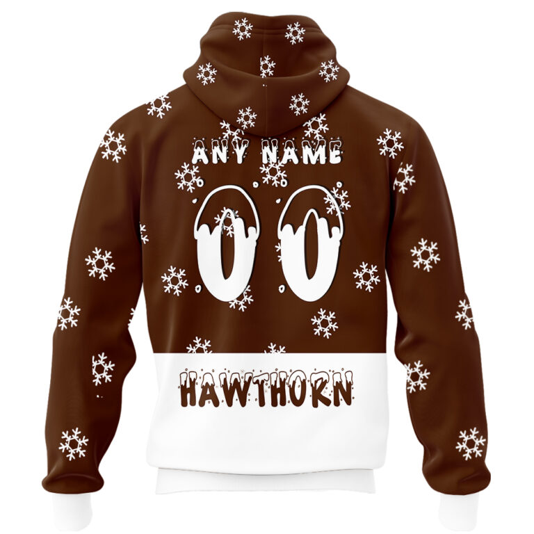 AFL Hawthorn Hawks Christmas | Custom Name & Number | Hoodie/Zip/T-Shirt/Polo/Knitted Sweaters