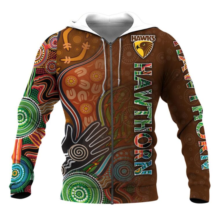 AFL Hawthorn Hawks | Custom Name & Number | Hoodie/Zip/T-Shirt/Long Sleeve