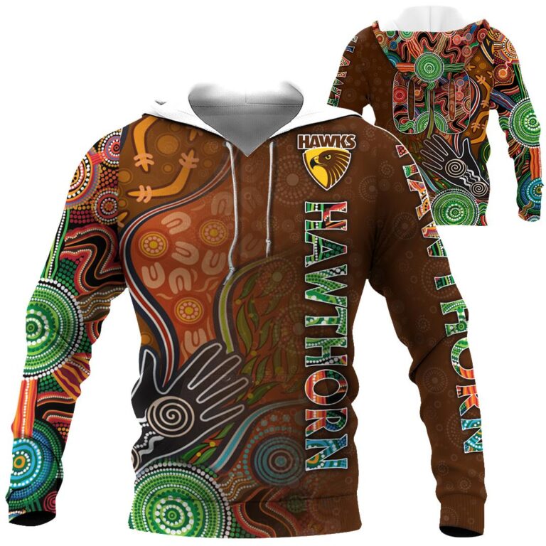 AFL Hawthorn Hawks | Custom Name & Number | Hoodie/Zip/T-Shirt/Long Sleeve