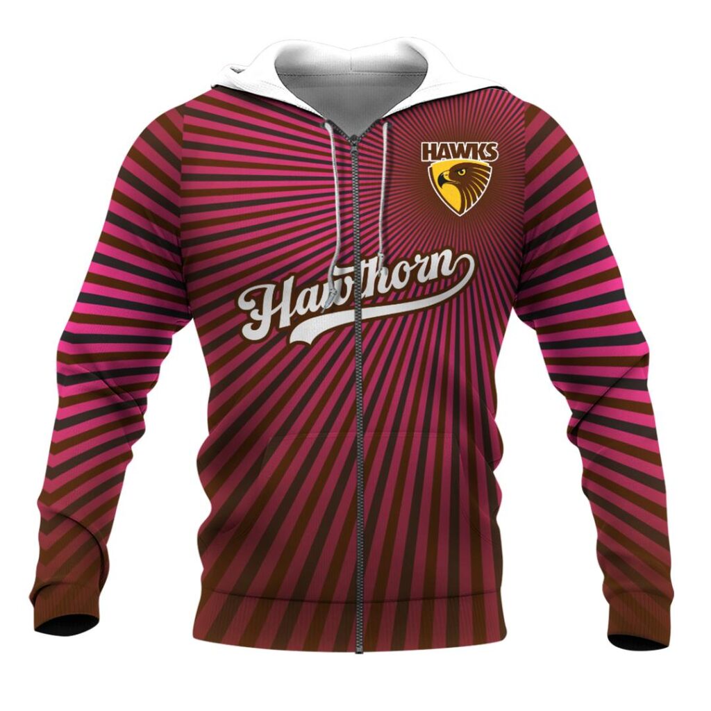 AFL Hawthorn Hawks | Custom Name & Number | Hoodie/Zip/T-Shirt/Long Sleeve
