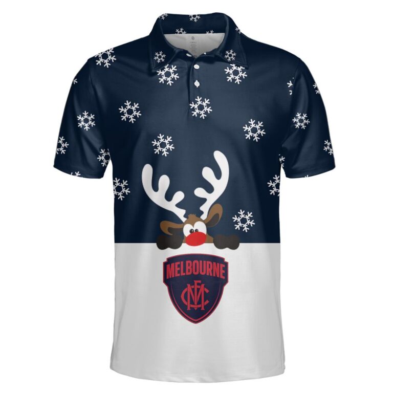 AFL Melbourne Demons Christmas | Custom Name & Number | Hoodie/Zip/T-Shirt/Polo/Knitted Sweaters
