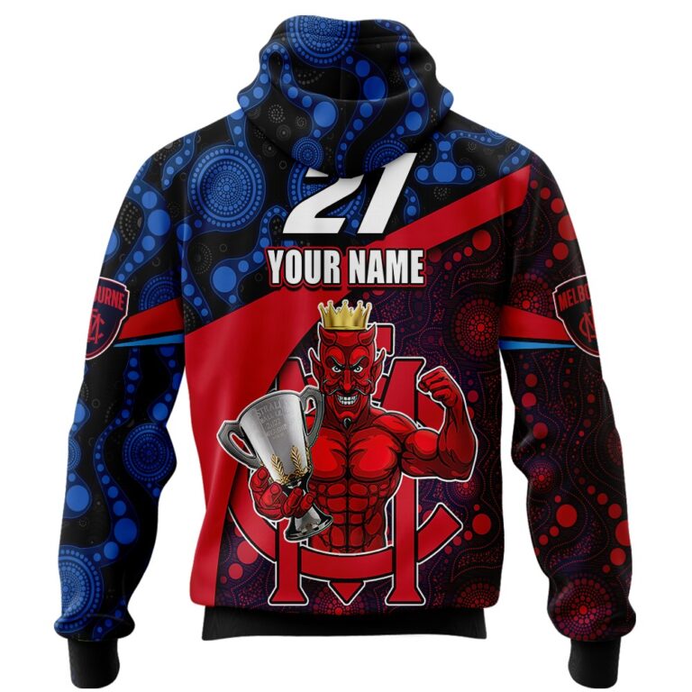 AFL Melbourne Demons Premiers 2022 Custom Name and Number | Hoodie / Zip / T-Shirt / Long Sleeve / Polo / Haiwaiian / Oodie