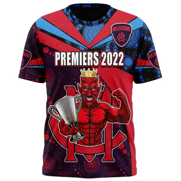 AFL Melbourne Demons Premiers 2022 Custom Name and Number | Hoodie / Zip / T-Shirt / Long Sleeve / Polo / Haiwaiian / Oodie