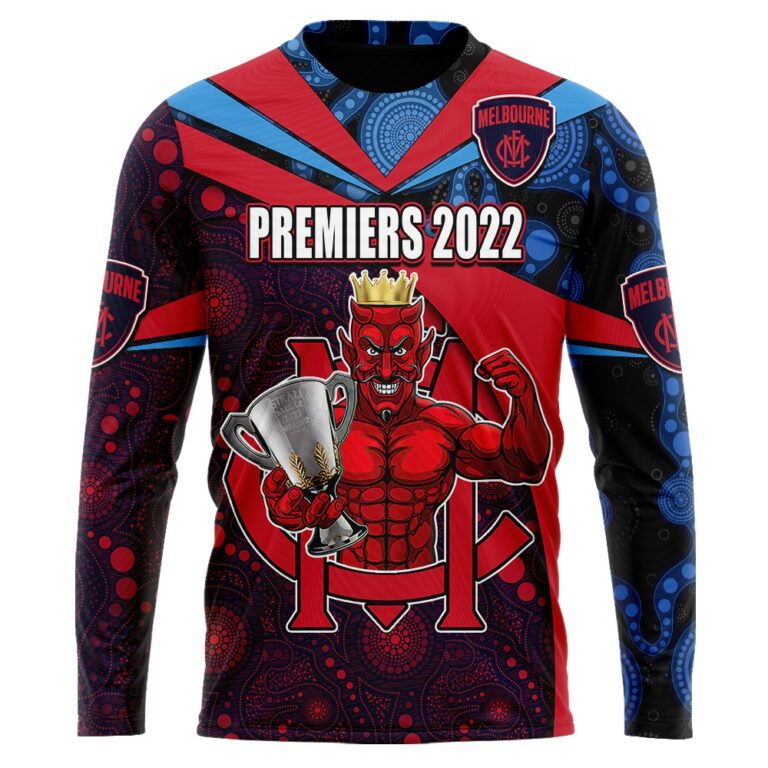 AFL Melbourne Demons Premiers 2022 Custom Name and Number | Hoodie / Zip / T-Shirt / Long Sleeve / Polo / Haiwaiian / Oodie