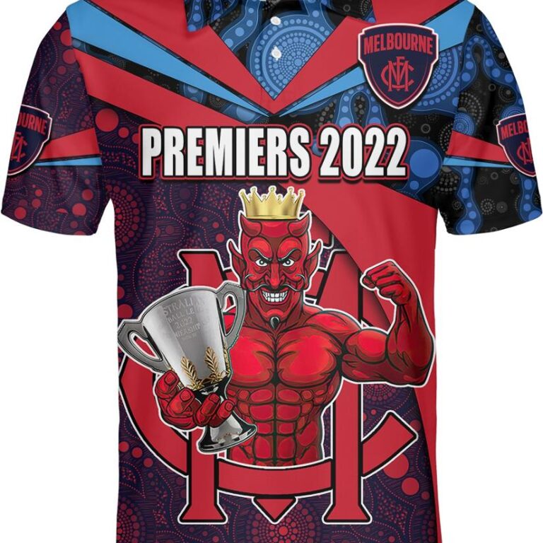 AFL Melbourne Demons Premiers 2022 Custom Name and Number | Hoodie / Zip / T-Shirt / Long Sleeve / Polo / Haiwaiian / Oodie
