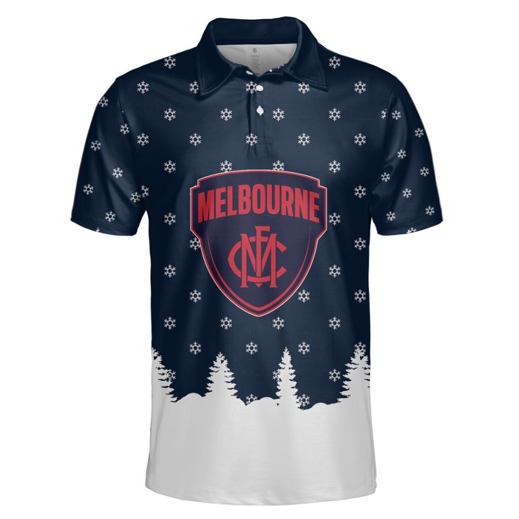 AFL Melbourne Demons Christmas | Custom Name & Number | Hoodie/Zip/T-Shirt/Polo/Knitted Sweaters/Long Paint