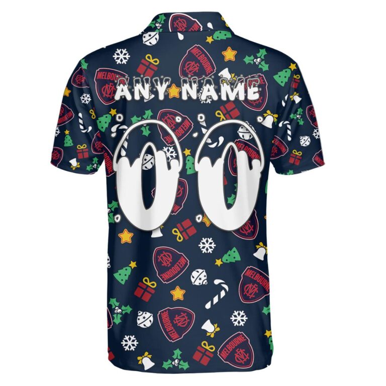 AFL Melbourne Demons Christmas | Custom Name & Number | Hoodie/Zip/T-Shirt/Polo/Knitted Sweaters