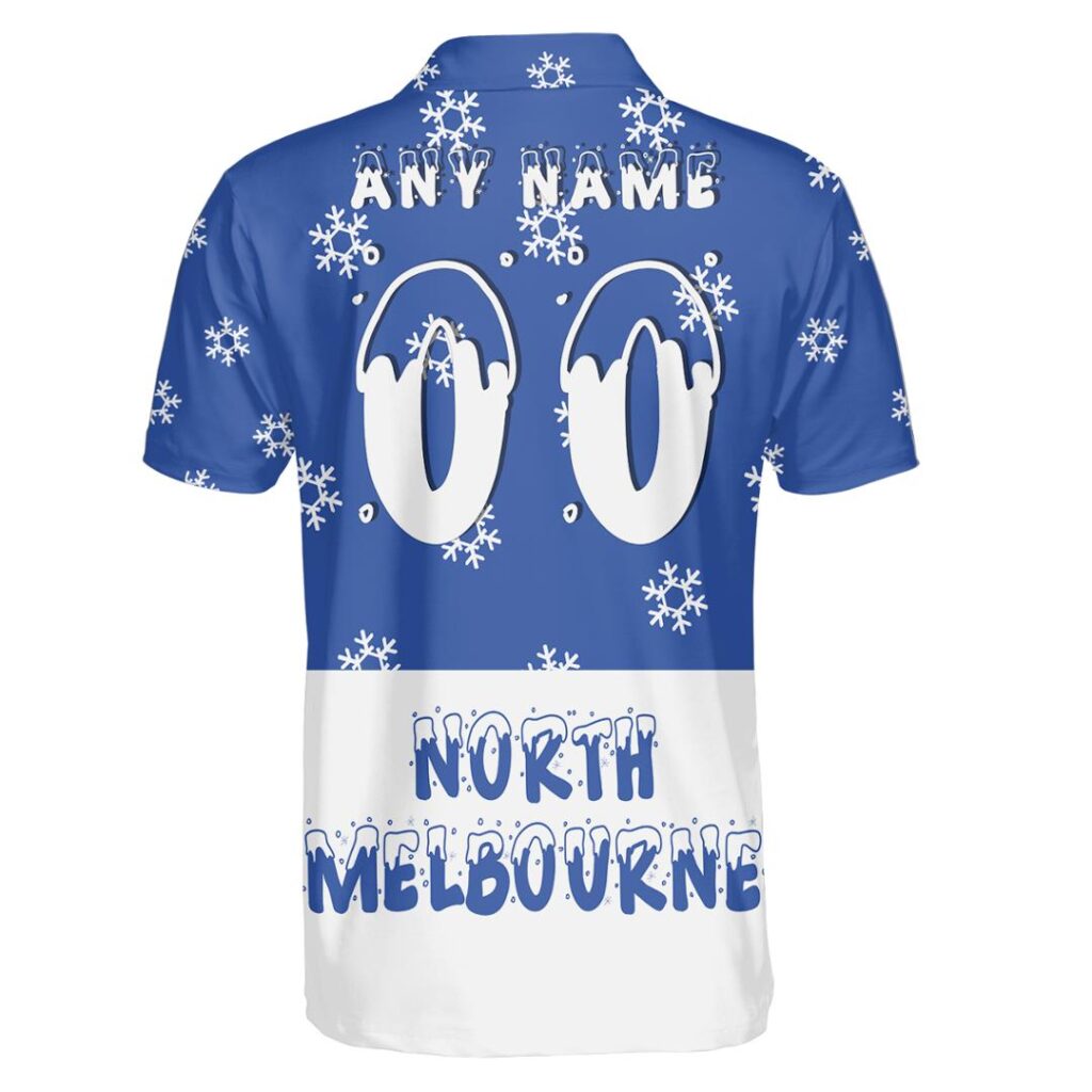 AFL North Melbourne Kangaroos Christmas | Custom Name & Number | Hoodie/Zip/T-Shirt/Polo/Knitted Sweaters