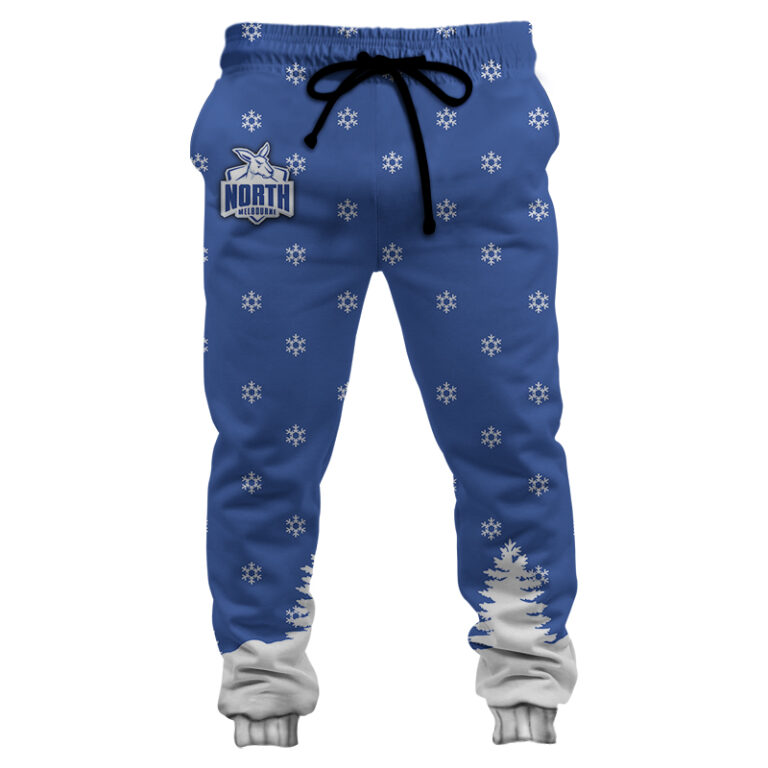 AFL North Melbourne Kangaroos Christmas | Custom Name & Number | Hoodie/Zip/T-Shirt/Polo/Knitted Sweaters/Long Paint