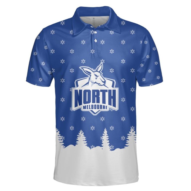 AFL North Melbourne Kangaroos Christmas | Custom Name & Number | Hoodie/Zip/T-Shirt/Polo/Knitted Sweaters/Long Paint