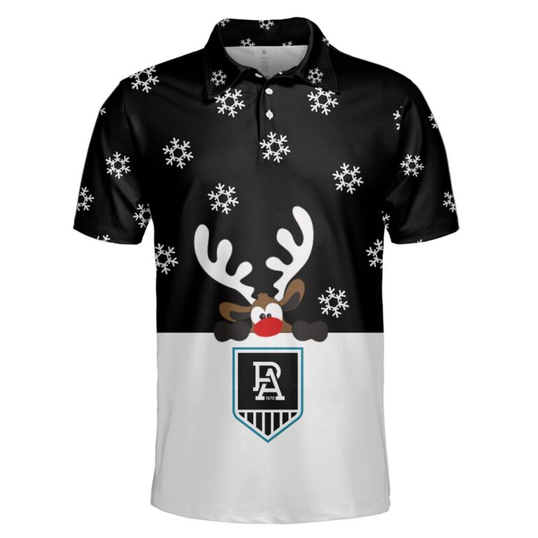AFL Port Adelaide Power Christmas | Custom Name & Number | Hoodie/Zip/T-Shirt/Polo/Knitted Sweaters