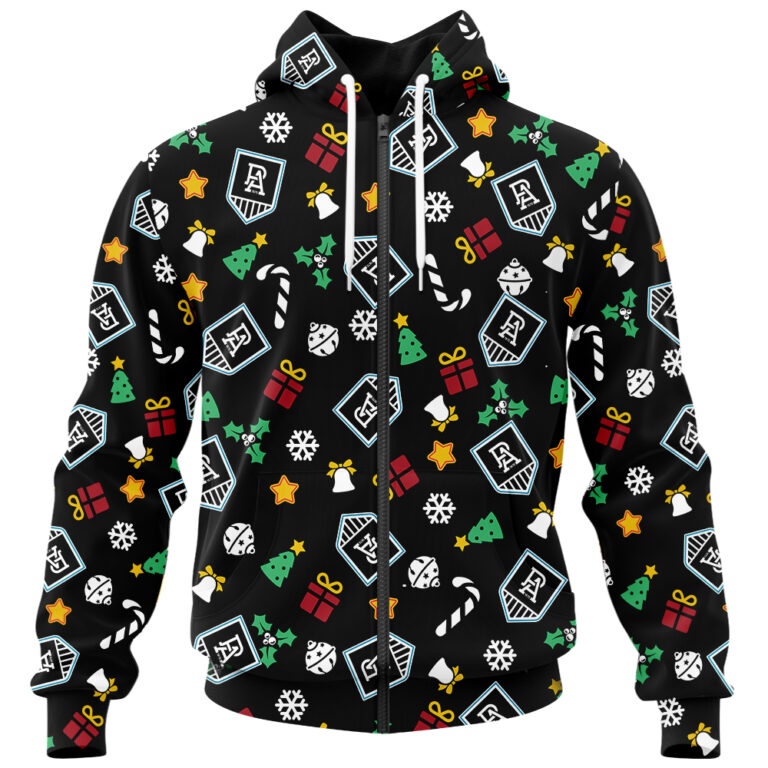 AFL Port Adelaide Power Christmas | Custom Name & Number | Hoodie/Zip/T-Shirt/Polo/Knitted Sweaters