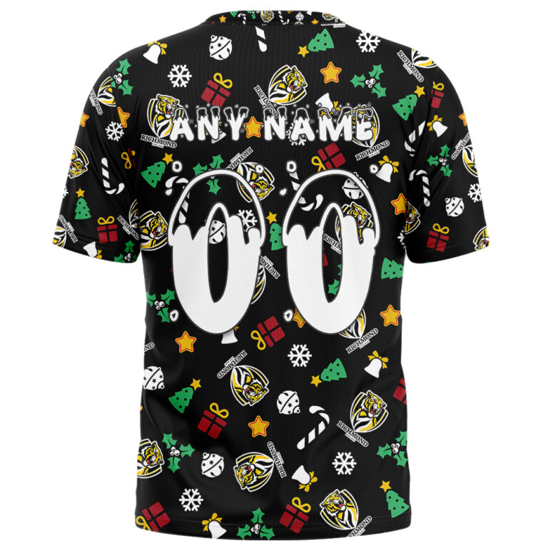 AFL Richmond Tigers Christmas | Custom Name & Number | Hoodie/Zip/T-Shirt/Polo/Knitted Sweaters