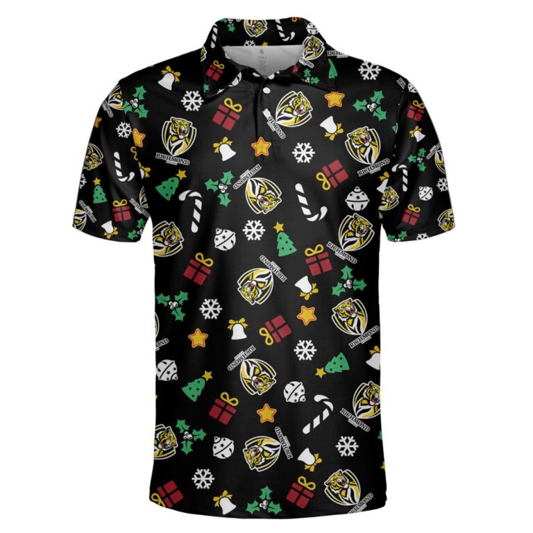 AFL Richmond Tigers Christmas | Custom Name & Number | Hoodie/Zip/T-Shirt/Polo/Knitted Sweaters