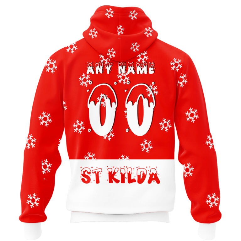 AFL St Kilda Saints Christmas | Custom Name & Number | Hoodie/Zip/T-Shirt/Polo/Knitted Sweaters