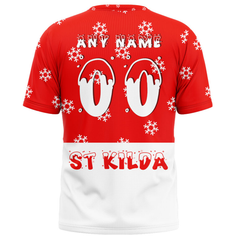 AFL St Kilda Saints Christmas | Custom Name & Number | Hoodie/Zip/T-Shirt/Polo/Knitted Sweaters