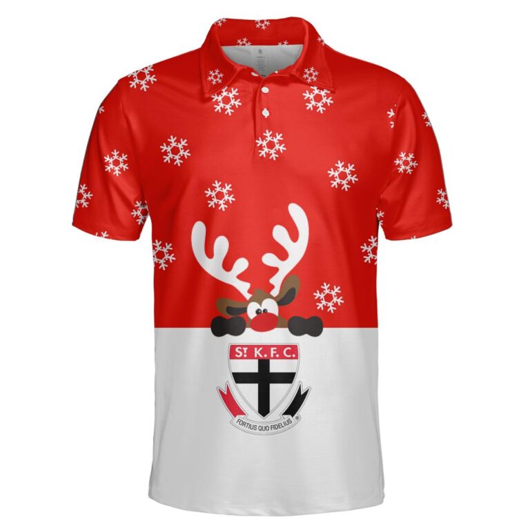 AFL St Kilda Saints Christmas | Custom Name & Number | Hoodie/Zip/T-Shirt/Polo/Knitted Sweaters