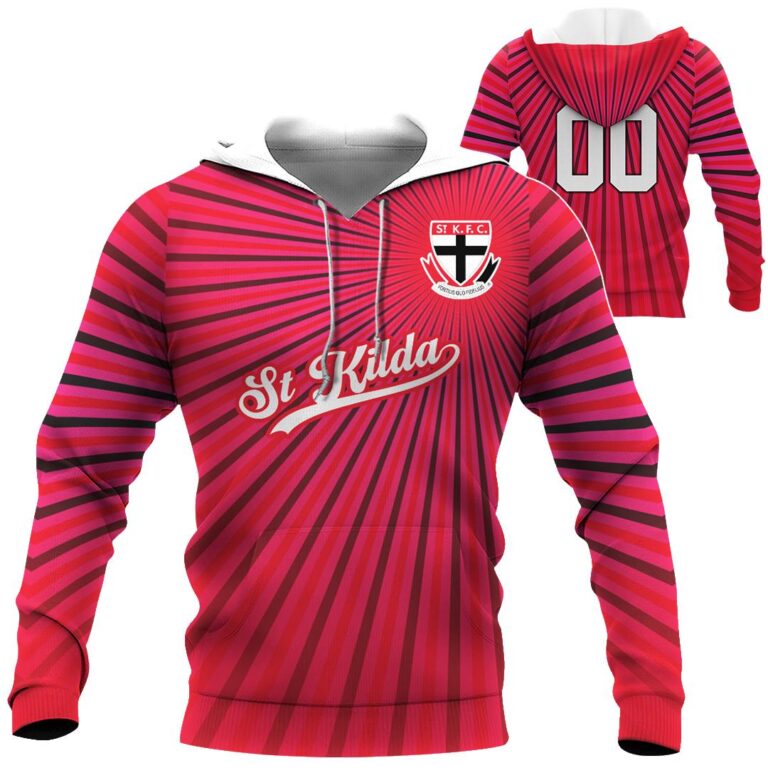 AFL St Kilda Saints | Custom Name & Number | Hoodie/Zip/T-Shirt/Long Sleeve