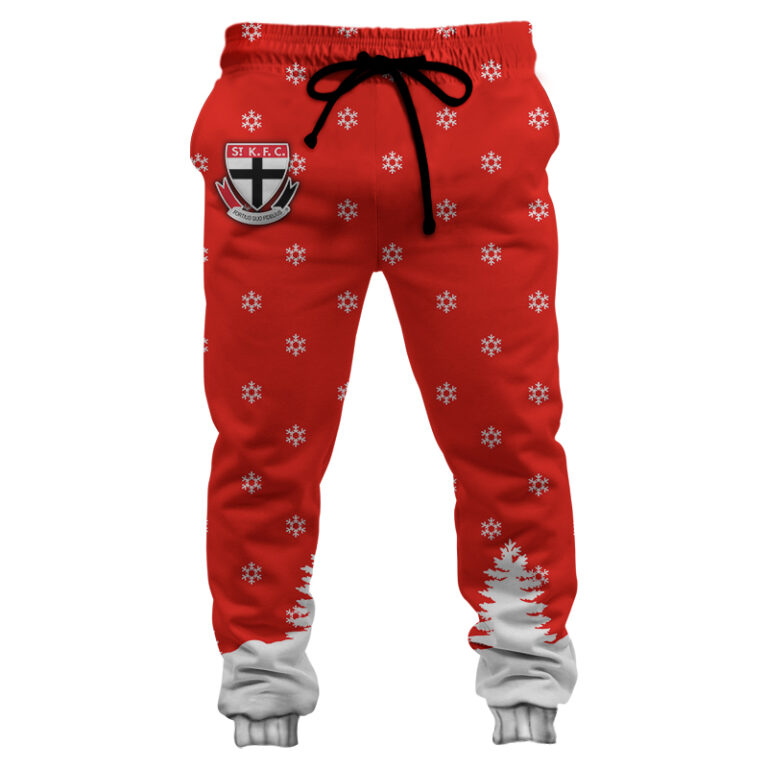 AFL St Kilda Saints Christmas | Custom Name & Number | Hoodie/Zip/T-Shirt/Polo/Knitted Sweaters/Long Paint