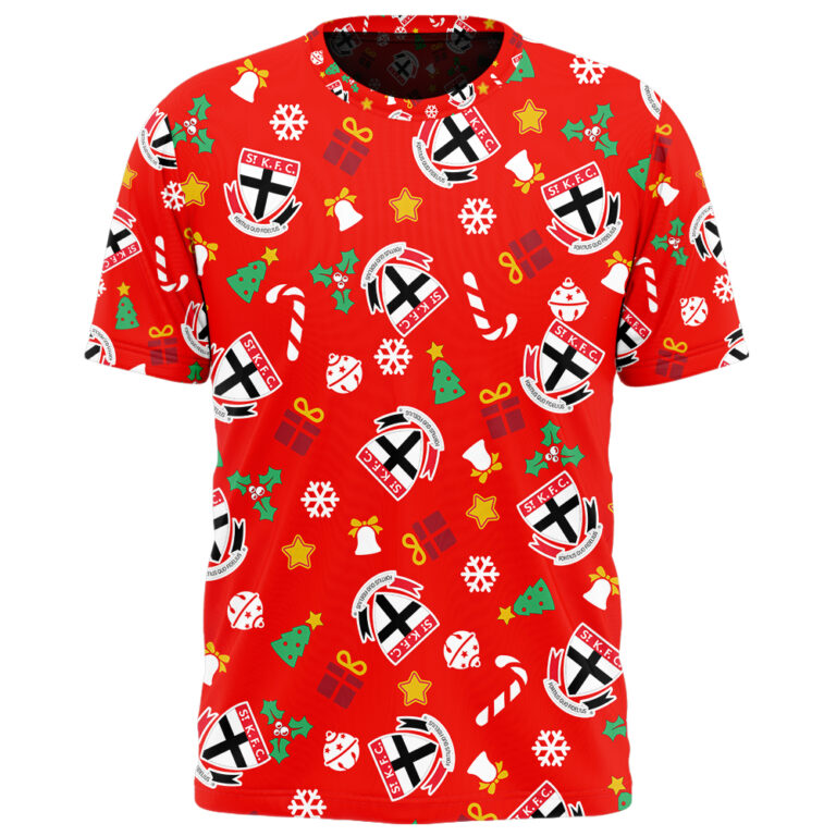 AFL St Kilda Saints Christmas | Custom Name & Number | Hoodie/Zip/T-Shirt/Polo/Knitted Sweaters