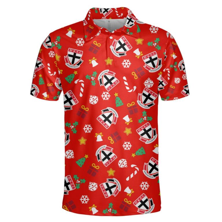 AFL St Kilda Saints Christmas | Custom Name & Number | Hoodie/Zip/T-Shirt/Polo/Knitted Sweaters
