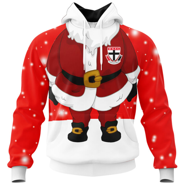 AFL St Kilda Saints Christmas | Custom Name & Number | Hoodie/Zip/T-Shirt/Polo/Knitted Sweaters