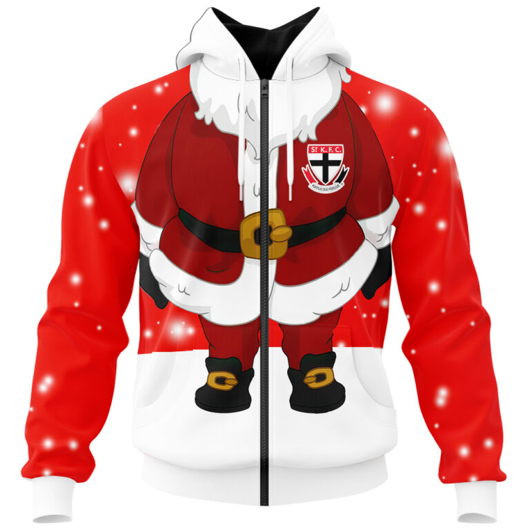 AFL St Kilda Saints Christmas | Custom Name & Number | Hoodie/Zip/T-Shirt/Polo/Knitted Sweaters