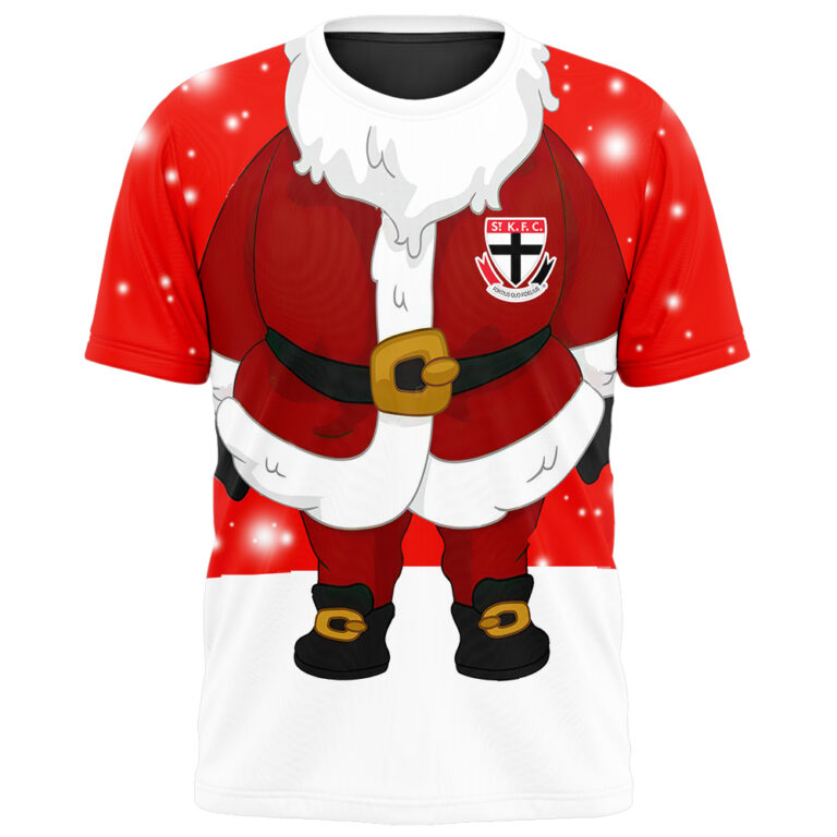 AFL St Kilda Saints Christmas | Custom Name & Number | Hoodie/Zip/T-Shirt/Polo/Knitted Sweaters