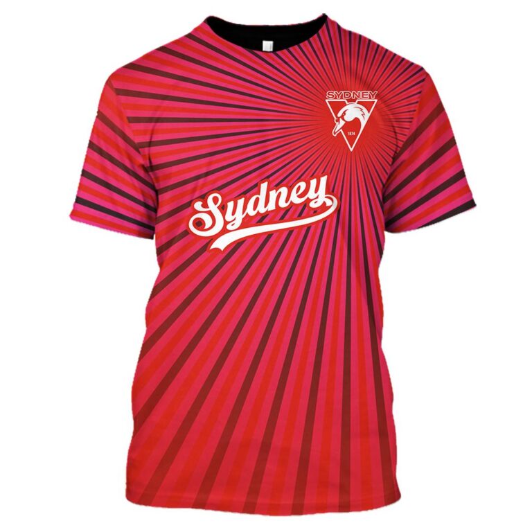 AFL Sydney Swans | Custom Name & Number | Hoodie/Zip/T-Shirt/Long Sleeve