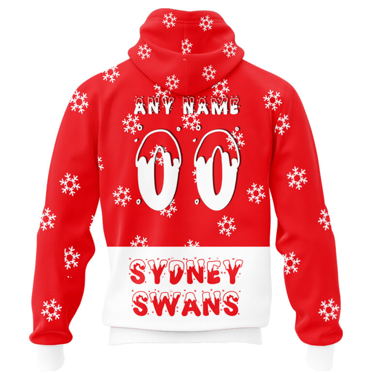 AFL Sydney Swans Christmas | Custom Name & Number | Hoodie/Zip/T-Shirt/Polo/Knitted Sweaters