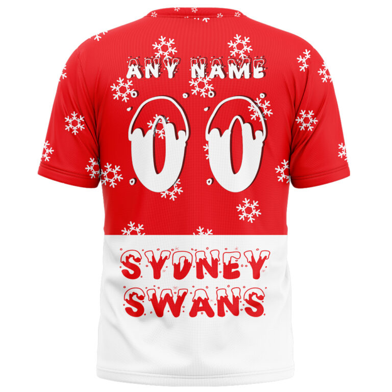 AFL Sydney Swans Christmas | Custom Name & Number | Hoodie/Zip/T-Shirt/Polo/Knitted Sweaters