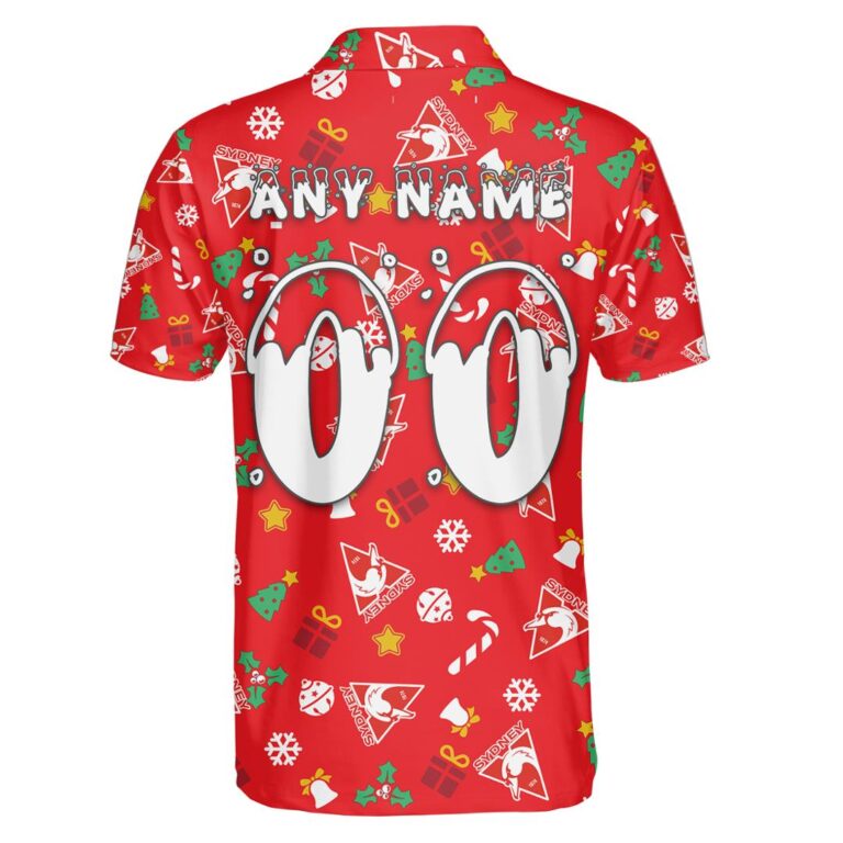 AFL Sydney Swans Christmas | Custom Name & Number | Hoodie/Zip/T-Shirt/Polo/Knitted Sweaters