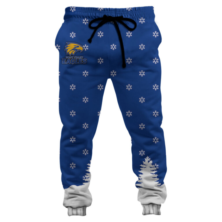 AFL West Coast Eagles Christmas | Custom Name & Number | Hoodie/Zip/T-Shirt/Polo/Knitted Sweaters/Long Paint