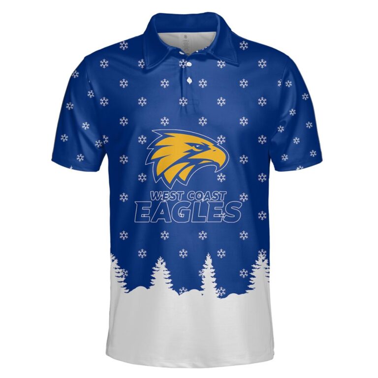 AFL West Coast Eagles Christmas | Custom Name & Number | Hoodie/Zip/T-Shirt/Polo/Knitted Sweaters/Long Paint