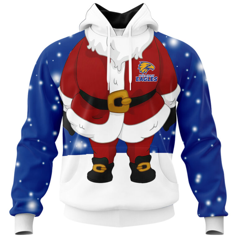 AFL West Coast Eagles Christmas | Custom Name & Number | Hoodie/Zip/T-Shirt/Polo/Knitted Sweaters