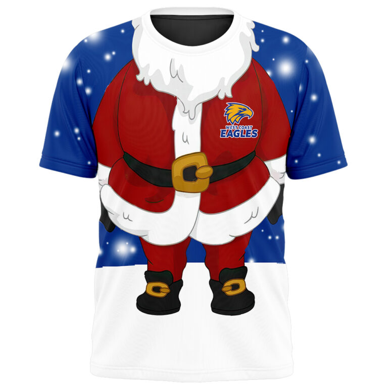 AFL West Coast Eagles Christmas | Custom Name & Number | Hoodie/Zip/T-Shirt/Polo/Knitted Sweaters
