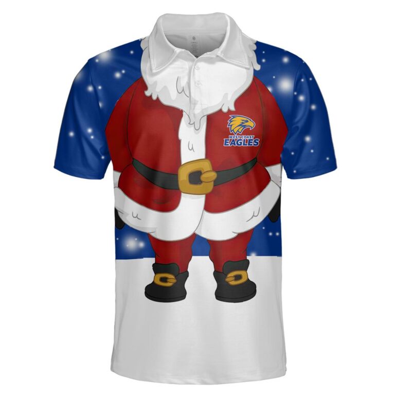 AFL West Coast Eagles Christmas | Custom Name & Number | Hoodie/Zip/T-Shirt/Polo/Knitted Sweaters