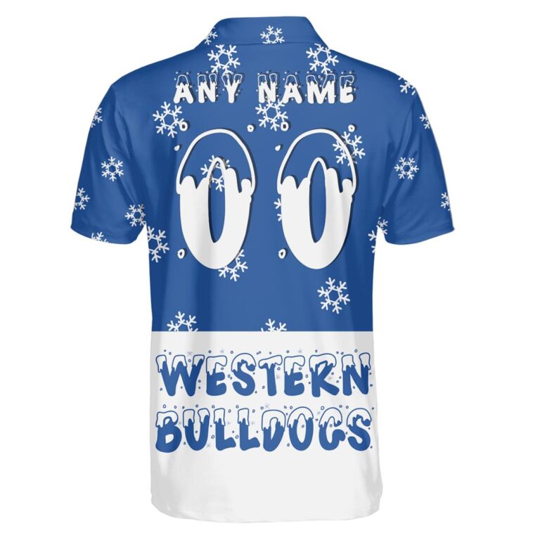 AFL Western Bulldogs Christmas | Custom Name & Number | Hoodie/Zip/T-Shirt/Polo/Knitted Sweaters