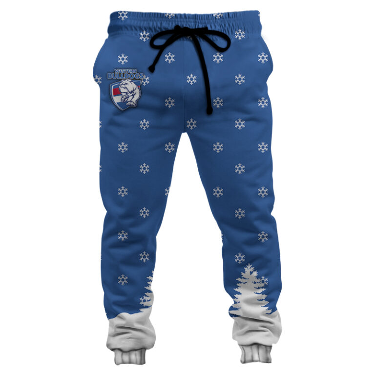 AFL Western Bulldogs Christmas | Custom Name & Number | Hoodie/Zip/T-Shirt/Polo/Knitted Sweaters/Long Paint