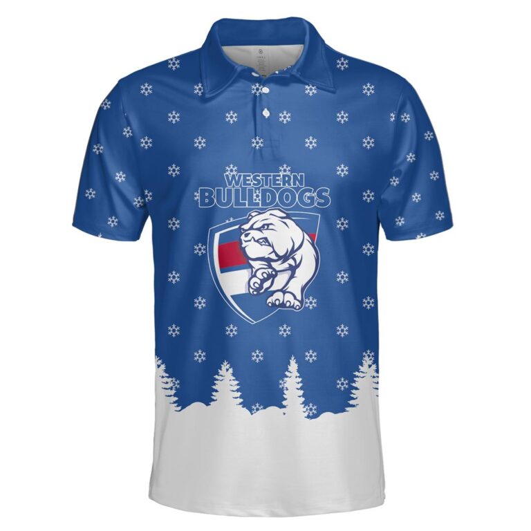 AFL Western Bulldogs Christmas | Custom Name & Number | Hoodie/Zip/T-Shirt/Polo/Knitted Sweaters/Long Paint