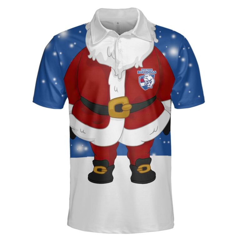 AFL Western Bulldogs Christmas | Custom Name & Number | Hoodie/Zip/T-Shirt/Polo/Knitted Sweaters
