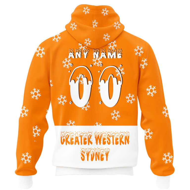 AFL Greater Western Sydney Giants Christmas | Custom Name & Number | Hoodie/Zip/T-Shirt/Polo/Knitted Sweaters