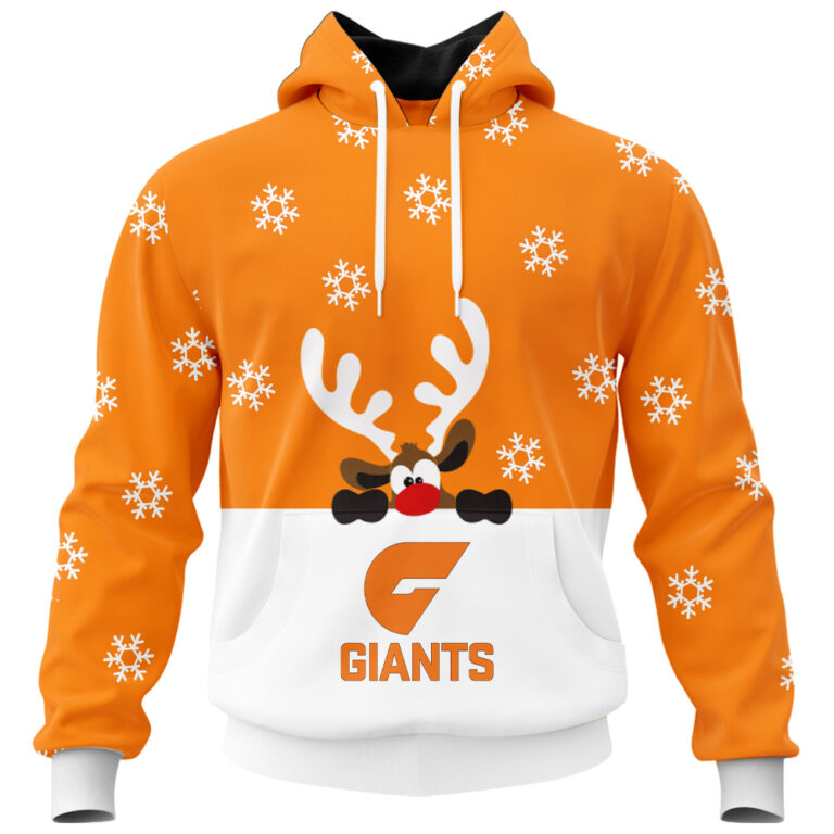 AFL Greater Western Sydney Giants Christmas | Custom Name & Number | Hoodie/Zip/T-Shirt/Polo/Knitted Sweaters